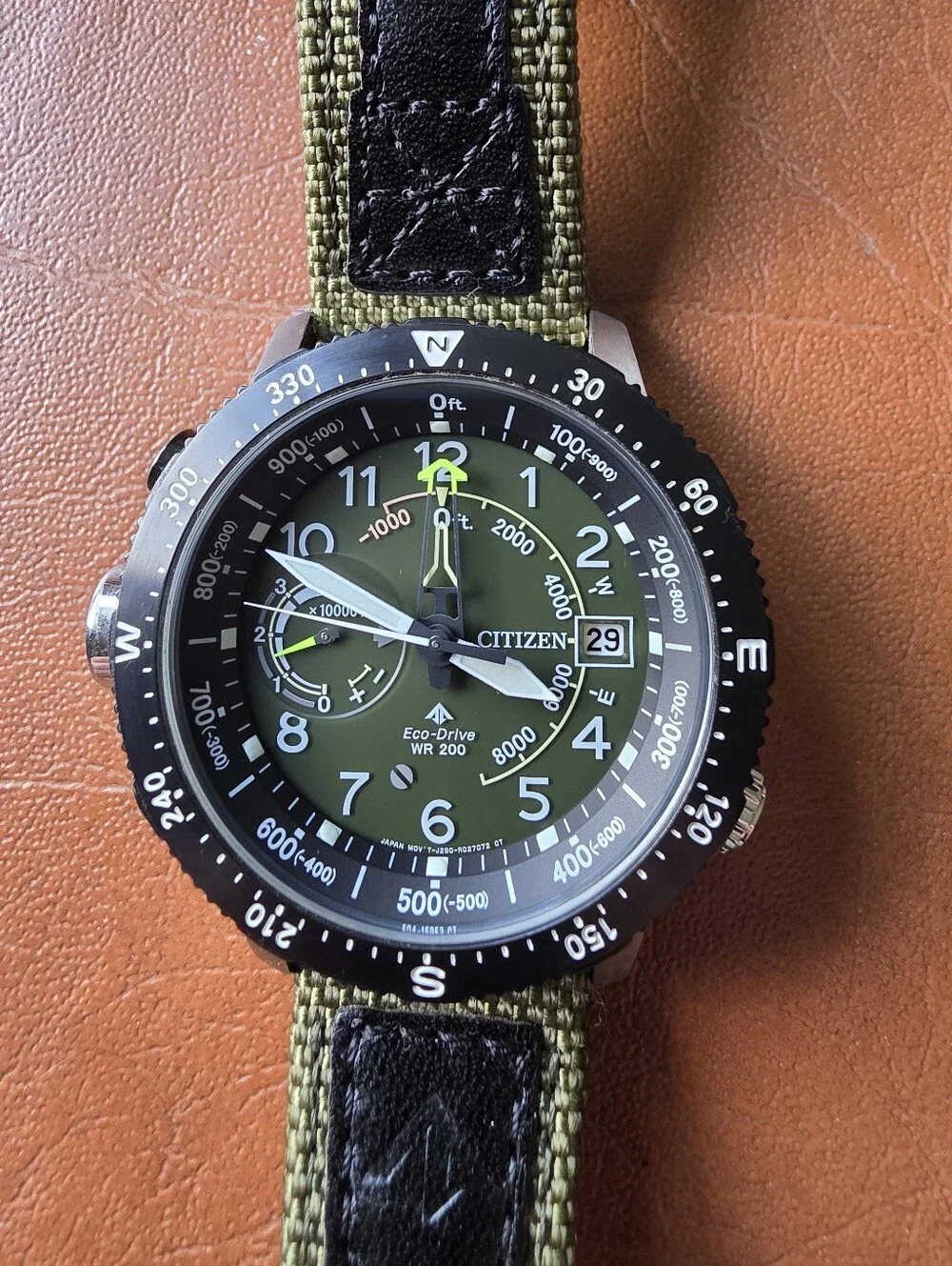CITIZEN BN4046-10X Promaster Altichron Eco-Drive Altimeter Compass Watch